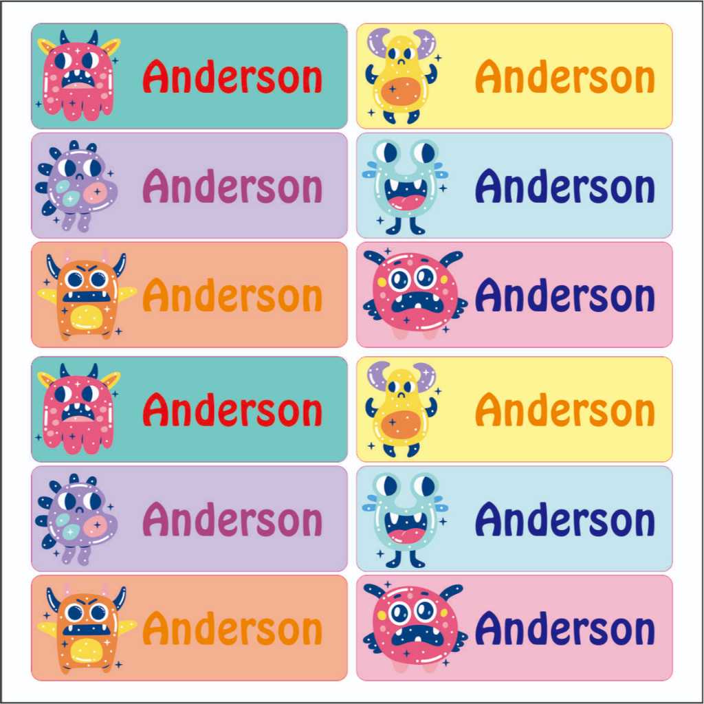 

Label Nama Vynil Monster Tahan Air