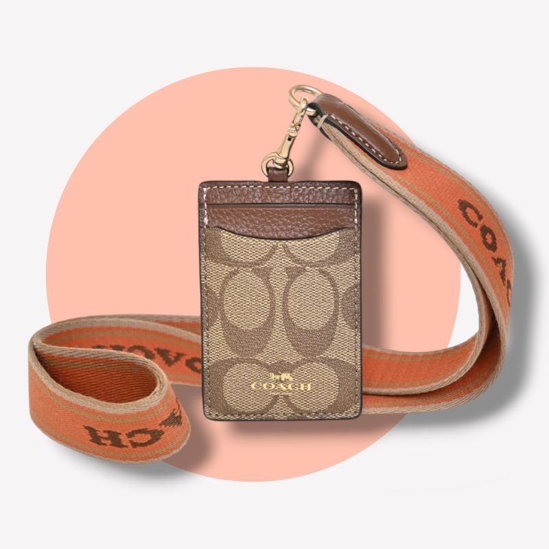 

COACH CH713 Signature Canvas ID Lanyard Khaki Canyon Multi