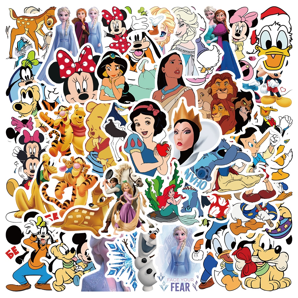 

COD lucu Disney Peran mix Stiker Kartun Aesthetic Stitch Stiker Anti Air Stikers Berperekat Waterproof sticker decal buat Motor Helm Buku Journal Koper Casing HP Laptop Botol Minum Hadiah anak