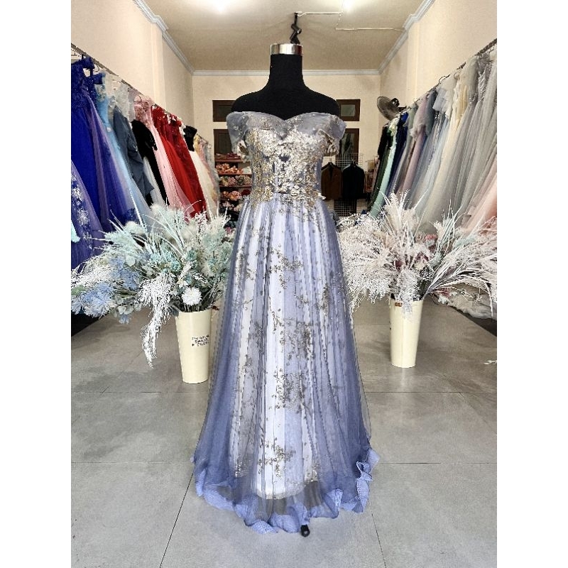 [FOR RENT] Gaun pesta lilac simple / Sabrina Party dress L-011