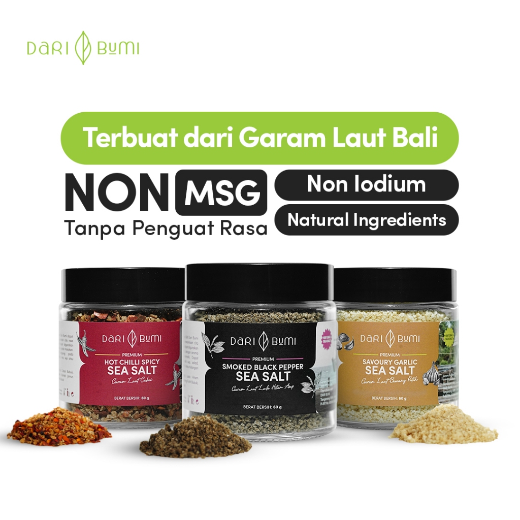 

Garam Laut 60 gr Dari Bumi Premium Sea Salt
