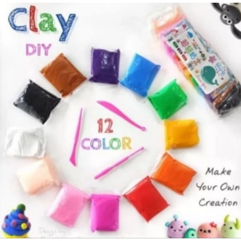 Plastisin Kerajinan Tangan Anak/Clay Import Mainan Anak/Plastisin Praktek Anak SD