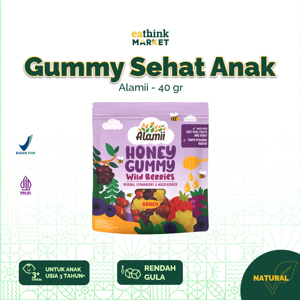 

Permen Honey Gummy Low Sugar Sehat Anak-Anak - Alamii 40 g