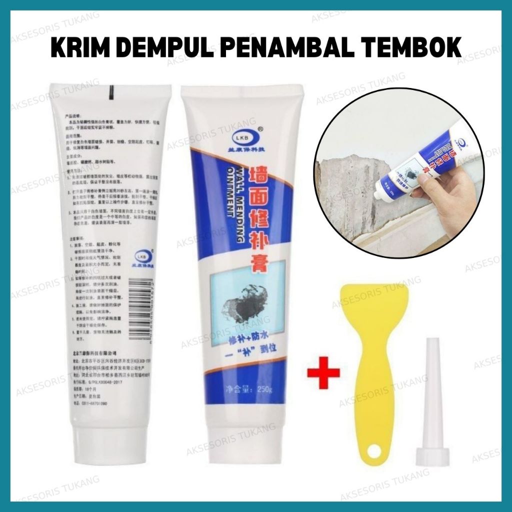 Wall Repair Pasta Dempul Dinding / Pasta Krim Tambal Dinding Retak Tambal Tembok