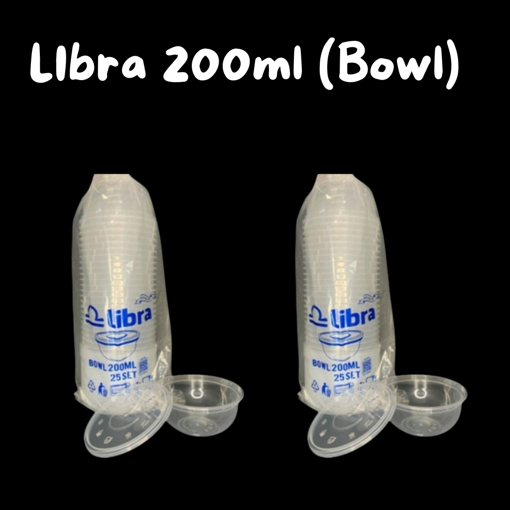Mangkuk Plastik 200 ml Thinwall / Tempat Makan / Bowl - LIBRA