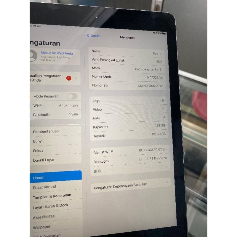 SECOND HAND IPAD GEN 6 128GB