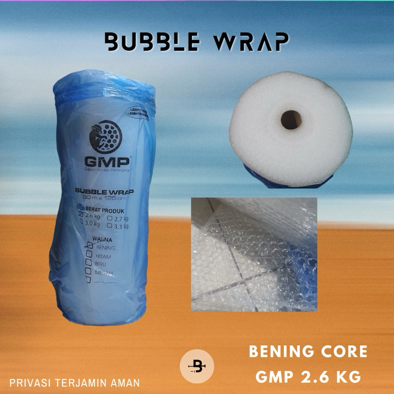 

BUBBLE WRAP ROLL 50 M x 120 CM Bening Hitam Core Plasti Bubblewrap Murah GMP