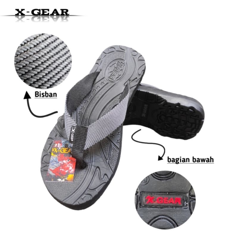 X-GEAR Sandal jepit Gunung/ Sandal hiking Sol karet DEWASA 39-43