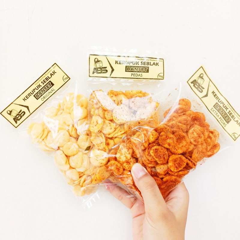 

Kerupuk udang varian Extra Pedas