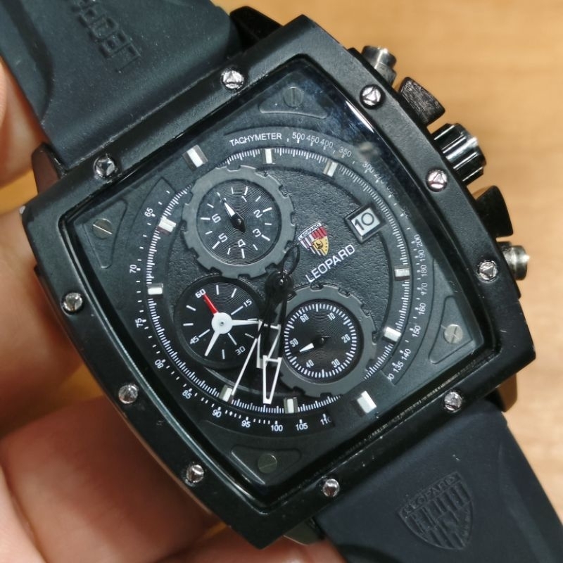 LEOPARD LIMITED EDITION JAM TANGAN PRIA COWOK ORIGINAL ORI LEOPARD CRONO AKTIF