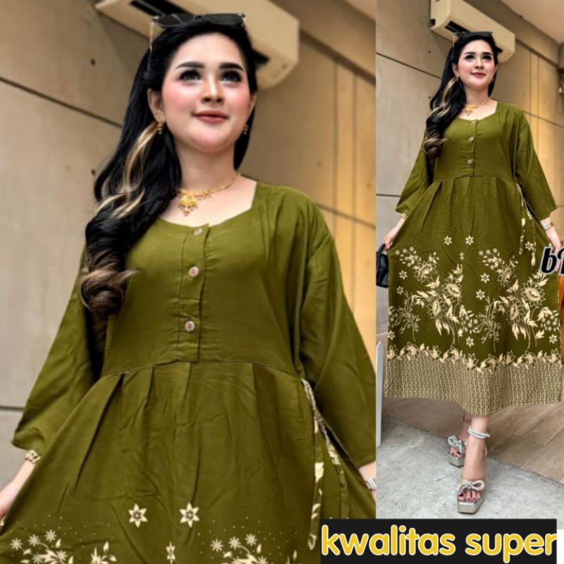 Daster rayon tebal/Daster Batik/ Daster Jumbo kancing / daster Chibi terlaris Chibi Jumbo