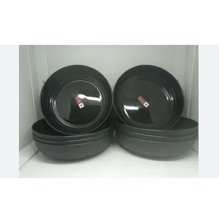 3068 PIRING HITAM PIRING PLASTIK CEKUNG HITAM PIPIH PIRING HITAM PIRING RAMEN JAPANESE STYLE