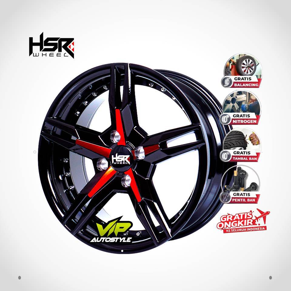 Velg mobil R15 HSR Keunikai Racing Honda Brio, city, Vios, Mirage, Calya, sigra