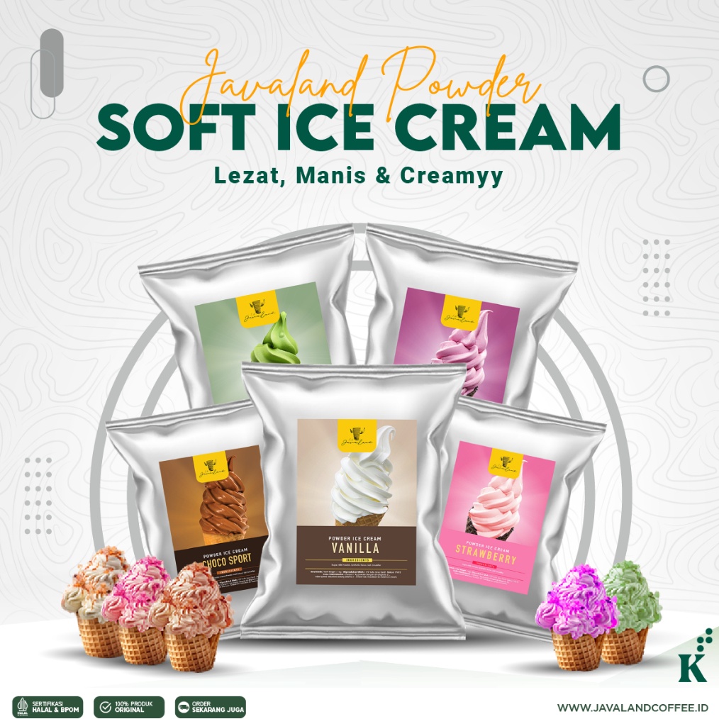 

Termurah Javaland Bubuk Ice Cream Varian Rasa 1kg Vanilla Choco Sport Coklat Strawberry Taro Matcha Bubuk Es Krim Kekinian