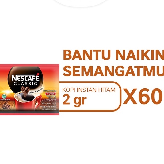 

Terlaris NESCAFE NESTLE Classic 2gr 6pc Kopi coffee by nestle profesional