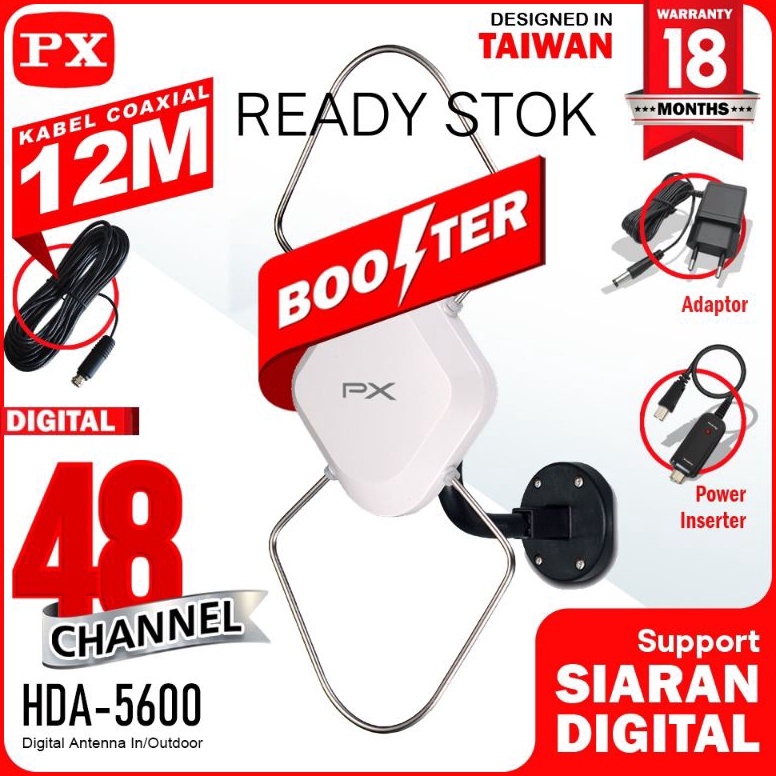 Modern antena tv digital dan analog PX HDA56 indoor outdoor smart antena luar dalam