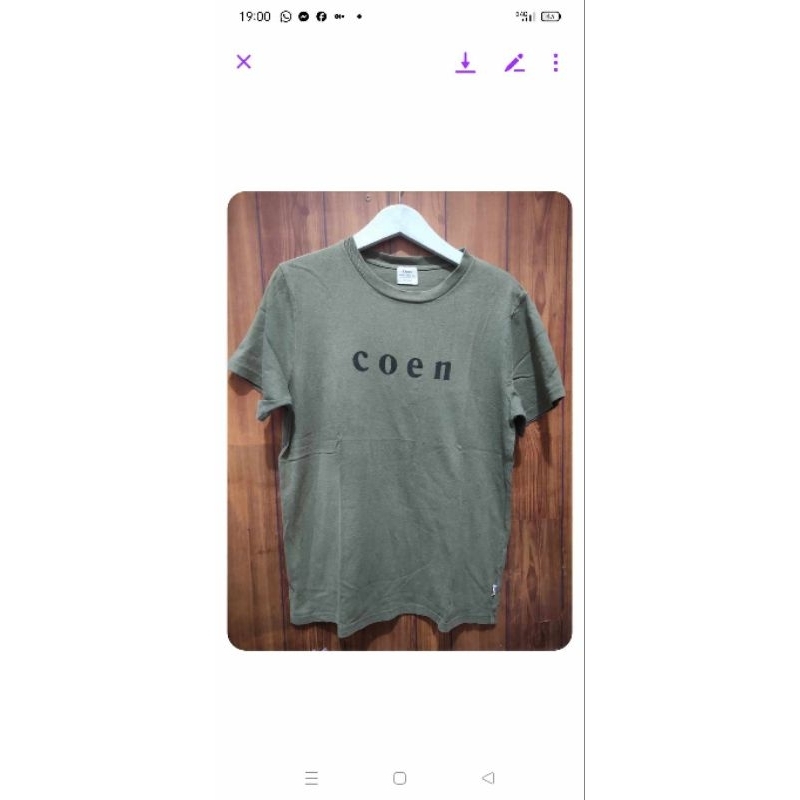 kaos uniqlo coen hijau armii