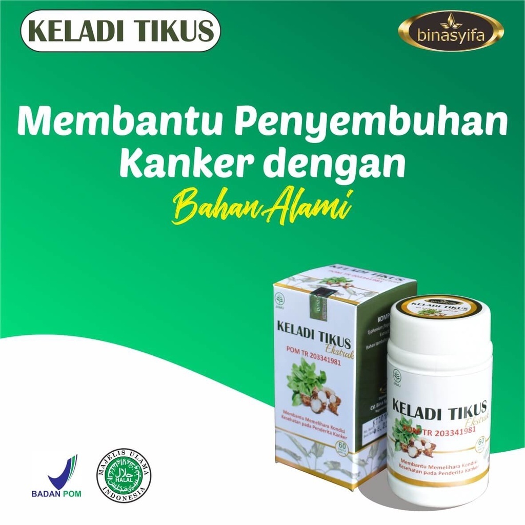 

KELADI TIKUS Ekstrak Kapsul Obat Kanker Kista Tumor Mioma Mencegah Kanker ORIGINAL 100%