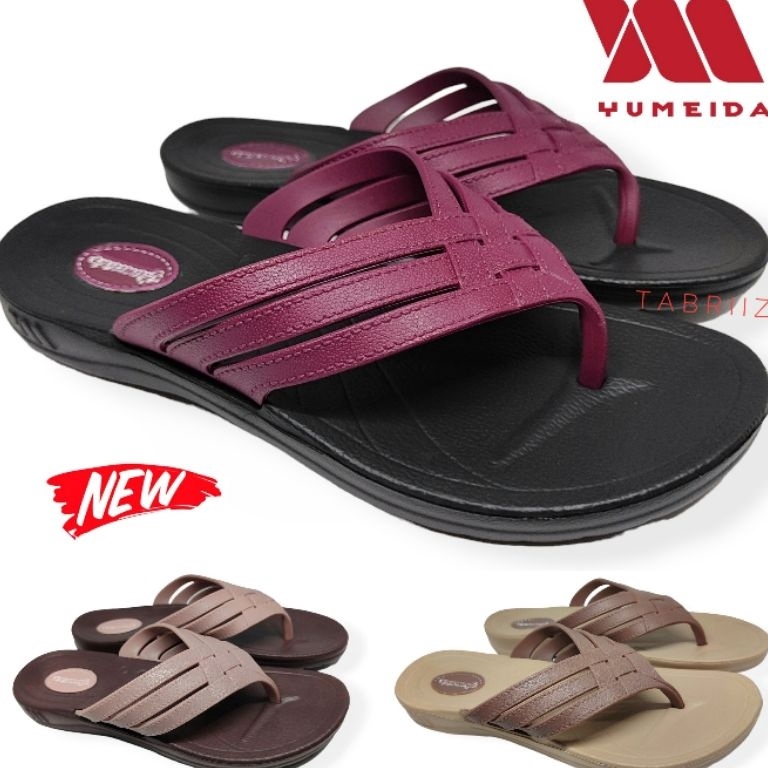 Sudah READY BARU Sandal Wanita Yumeida Sandal Karet Wanita Sandal Jepit wanita yumeida  Model Trendi