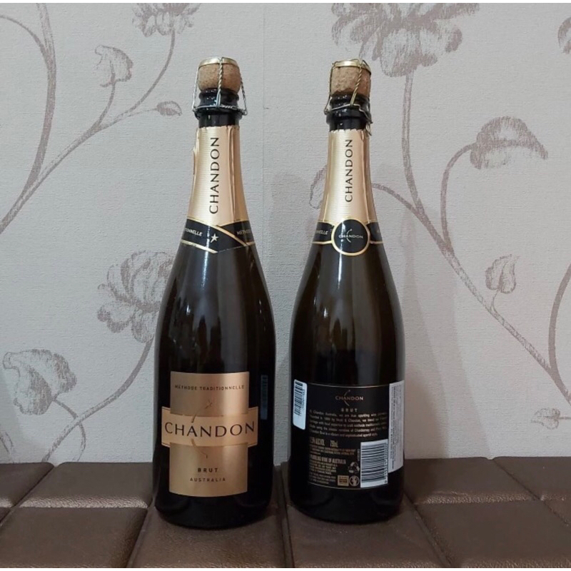 botol bekas miras chandon brut / botol pajangan / botol koleksi