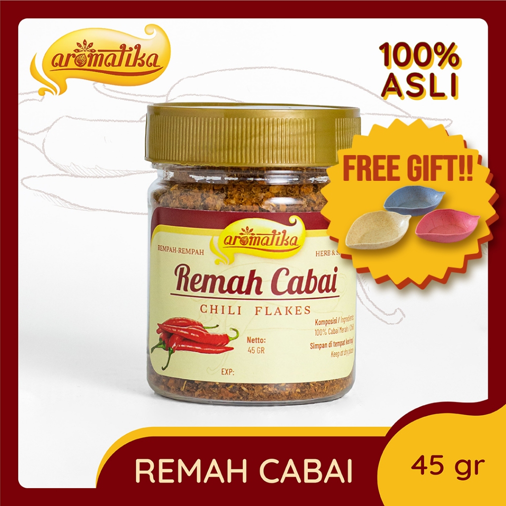 

[Gratis Tempat Sambal Cantik] Cabai Remah Aromatika (100% asli): Remah Cabe Pedas dan Gurih untuk Masakan Pedas dan Menggugah Selera