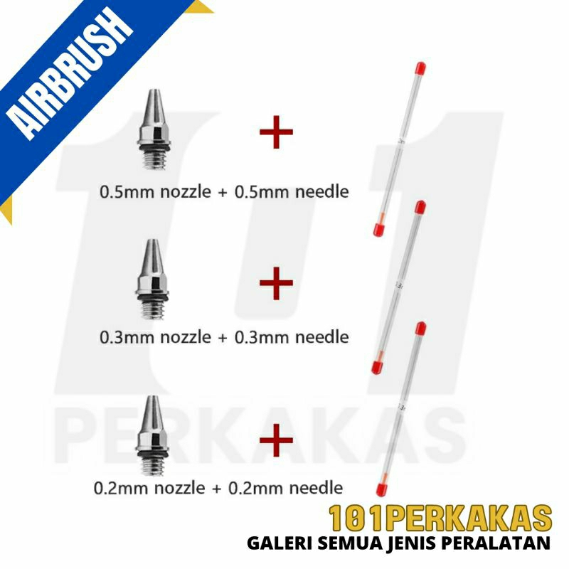 

H7Y Airbrush Nozzle dan Neddle Part 0.2 0.3 0.5mm Untuk Airbrush Made in China