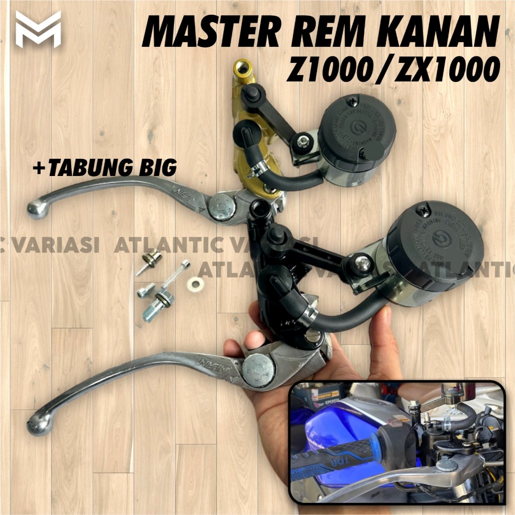 Master Rem Kanan Samurai ZX1000 plus Tabung Big Smoke gold chrome Master rem samurai radial 16mm ori