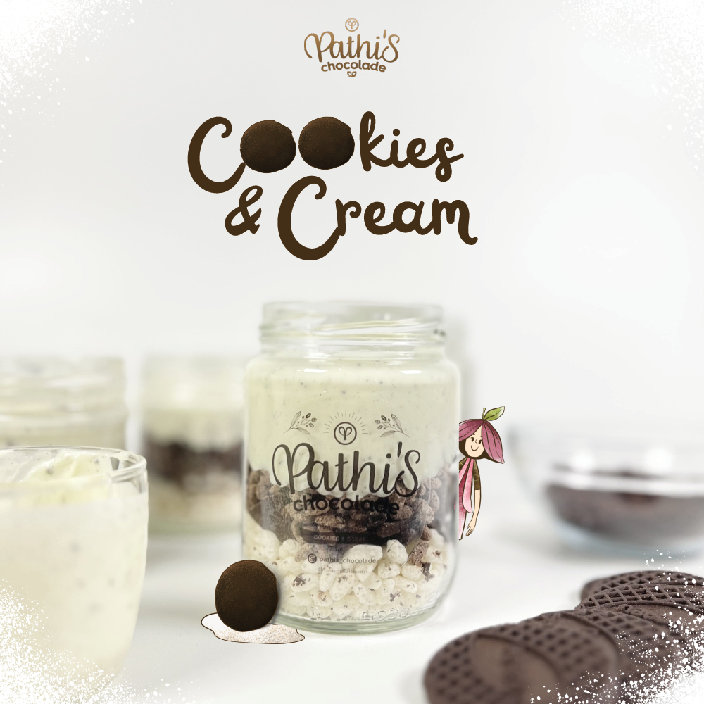 

Cookies & Cream Fun Size - Pathis Chocolade Cemilan Coklat Lumer Kekinian Nyam Nyam Cokolat