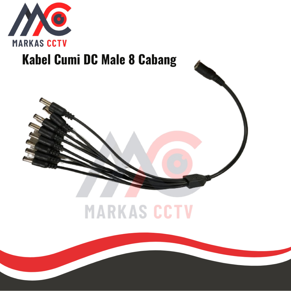 Kabel Jack Dc Male Cabang 8