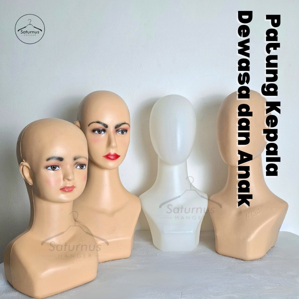 Patung kepala plastik Patung kepala hijab Patung kerudung  patung untuk topi Patung untuk wig-BH