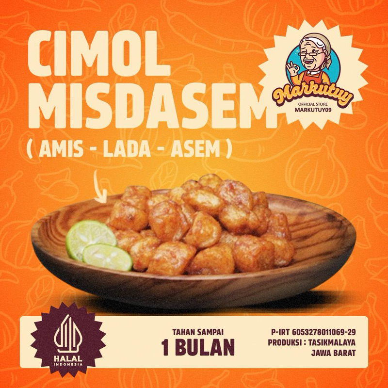 

Cimol Markutuy Rasa Manis Lada Asem (Misdasem) ukuran 250gram Ala Mima