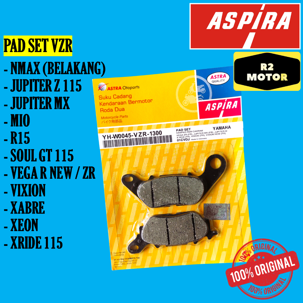 KAMPAS REM CAKRAM PAD SET VZR BELAKANG NMAX DEPAN BYSON FINO JUPITER Z1 SALIB ROBOT MX NEW MIO J SMI