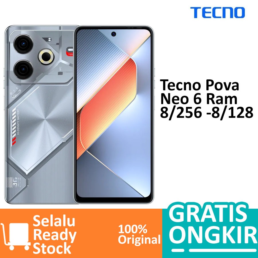 Tecno Pova 6 NEO NFC 16GB (8+8GB) /128GB 16GB (8+8GB) /256GB 7000mAh - Garansi Resmi