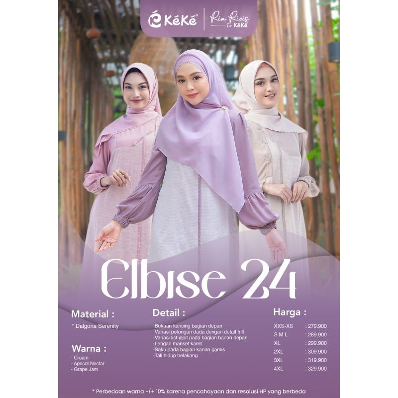 Keke Gamis Elbise 24 | Gamis Keke Terbaru | Gamis Kekinian | Gamis Pink | Gamis Busui | Gamis Premiu