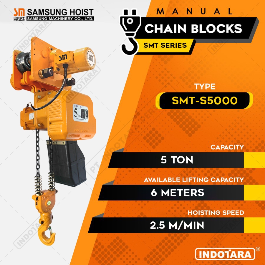 Electric Chain Hoist Samsung With Trolley Series SMT S5000