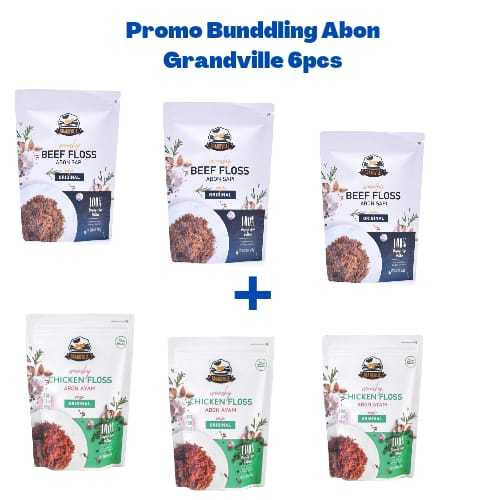 

☘️Bebikita☘️Promo Bunddling ..!!!! Paket Abon Grandville Abon SAPI 3PCS + Abon AYAM 3PCS