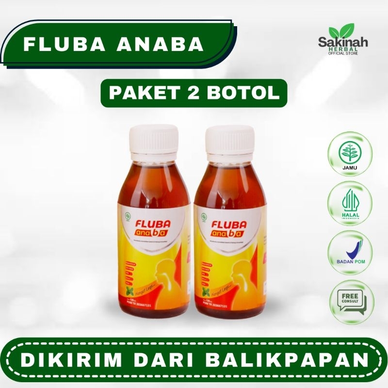 PAKET 2 BOTOL FLUBA ANABA -FLUBA ANABA MEMBANTU MELEGAKAN FLU DAN BATUK UNTUK ANAK DAN DEWASA BALIKP