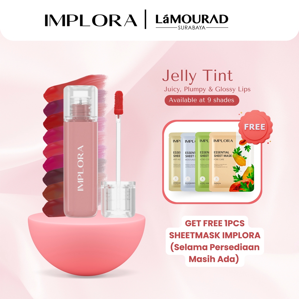 Implora Jelly Tint 5ml | Lip Tint 9 Warna | Lip Tint Ombre