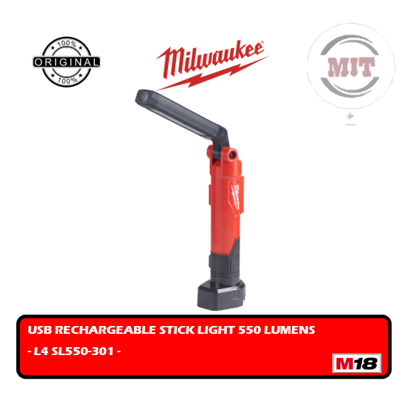 USB RECHARGEABLE STICK LIGHT 550 LUMENS - L4 SL550-301 -