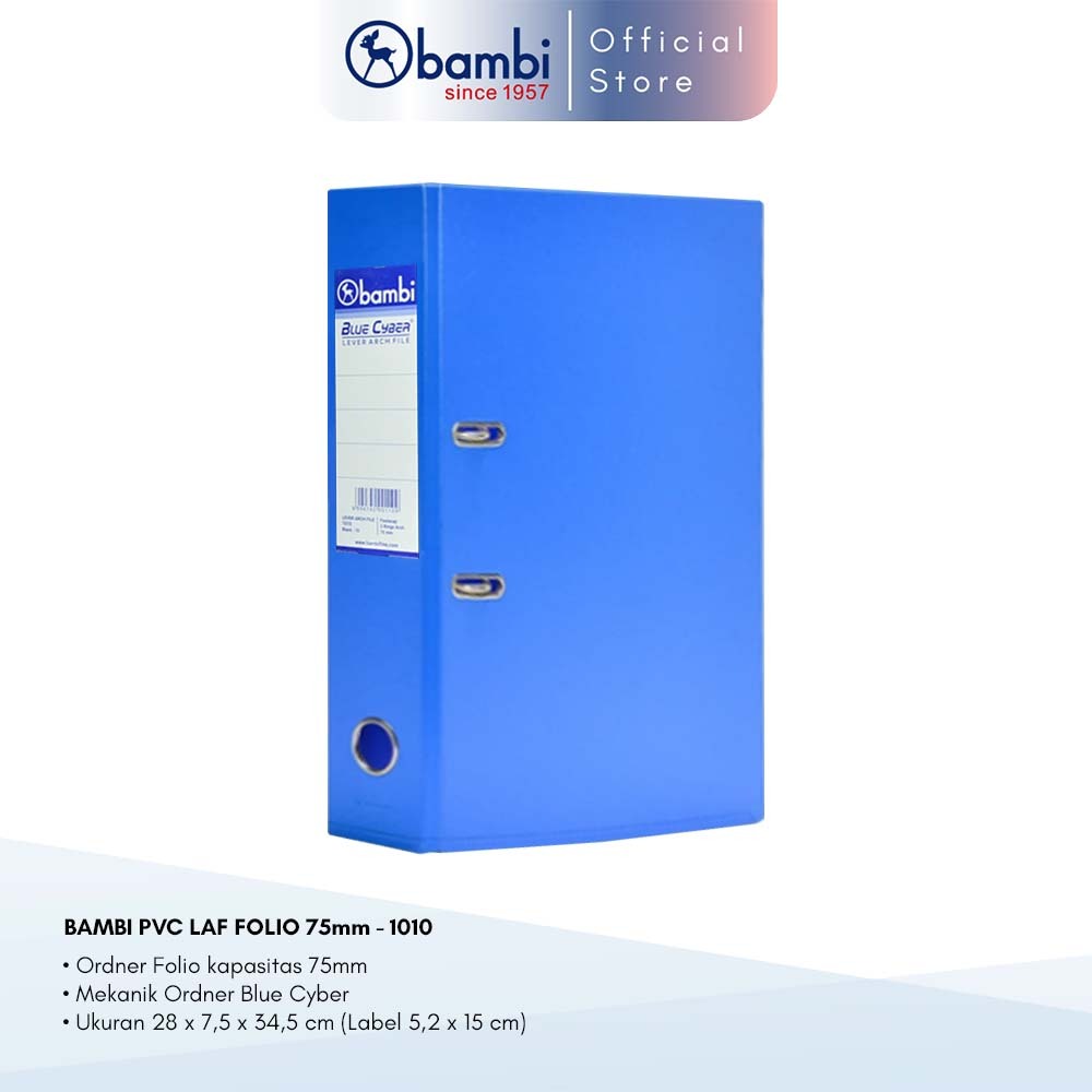 

Bambi Lever Arch File Ordner Folio Light Blue Jumbo Size 75 mm Original