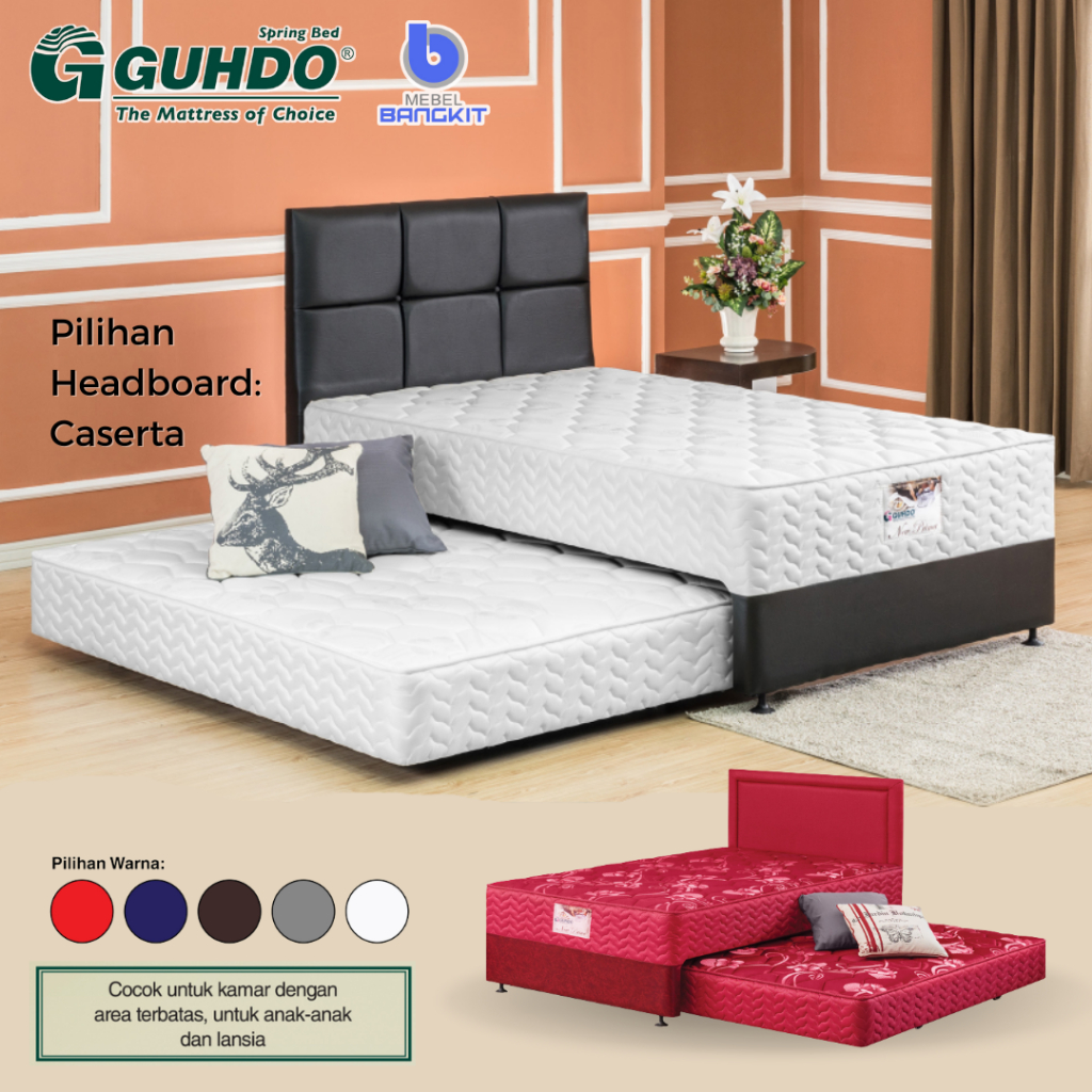 2 in 1 Guhdo New Prima Set Kasur Divan Sorong 90x200 100x200 120x200 140x200 160x200 180x200 HB Case