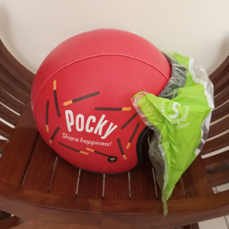 JP helmet Pocky helm bogo retro kulit leather