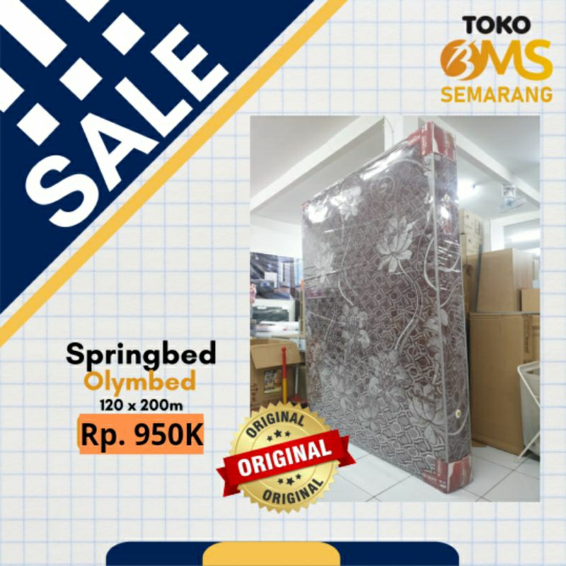 PROMO SALE MATRAS SPRINGBED OLYMBED BY BIGLAND UKURAN 120 x 200 cm Toko Bms MURAH Inul