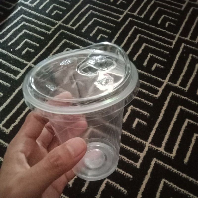 Gelas Cup RJM Lid Strawless Gelas Cup Plastik Tutup Strawless Praktis