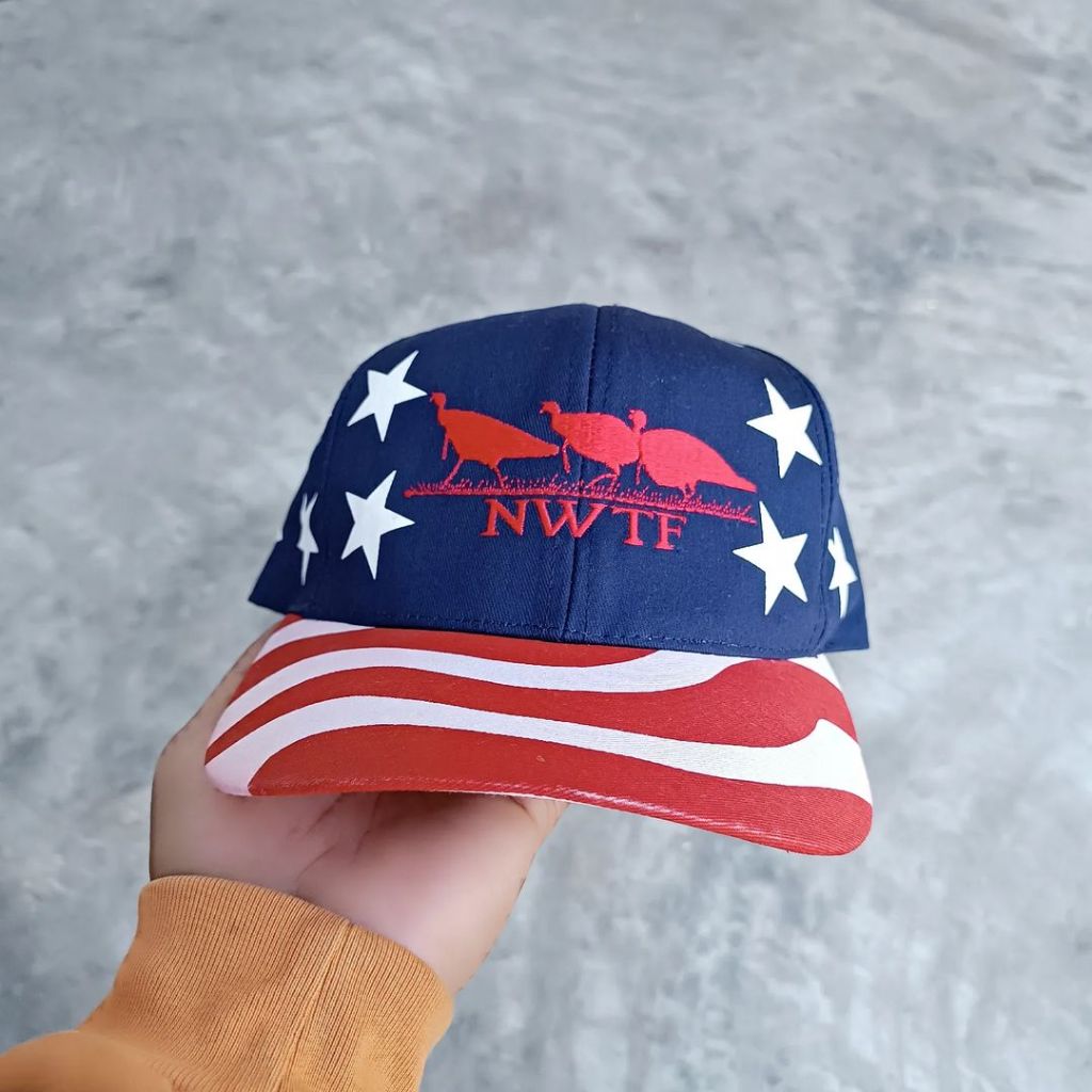 Topi Snapback Import Unisex Pria Wanita Bendera Amerika USA Flag Original