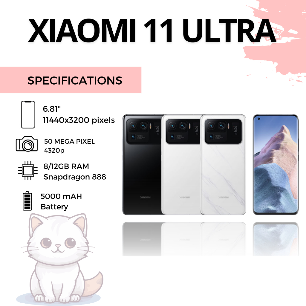 Sinyal Permanen Xiaomi 11 Ultra 5G Second Original 512GB 256GB Snapdragon 888 5G FULLSET MULUS | LIK