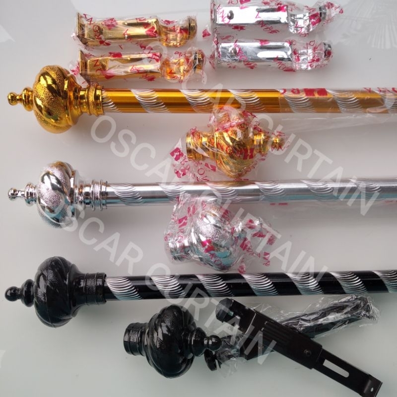 Batang gorden rolet 2meter full aksesoris
