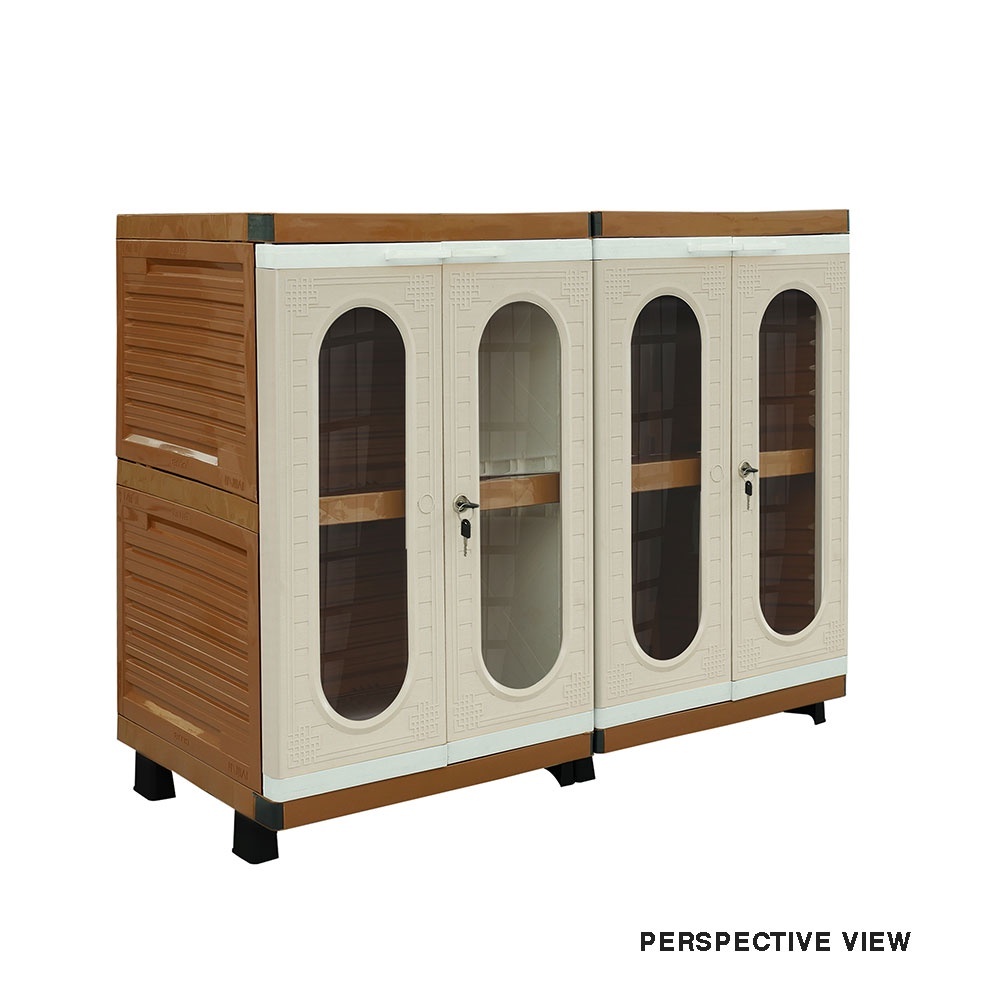 [CLUB] Rak TV Buffet Larissa Dengan Kunci dan Kaca - Rak TV Minimalis - Rak TV Plastik - Meja TV