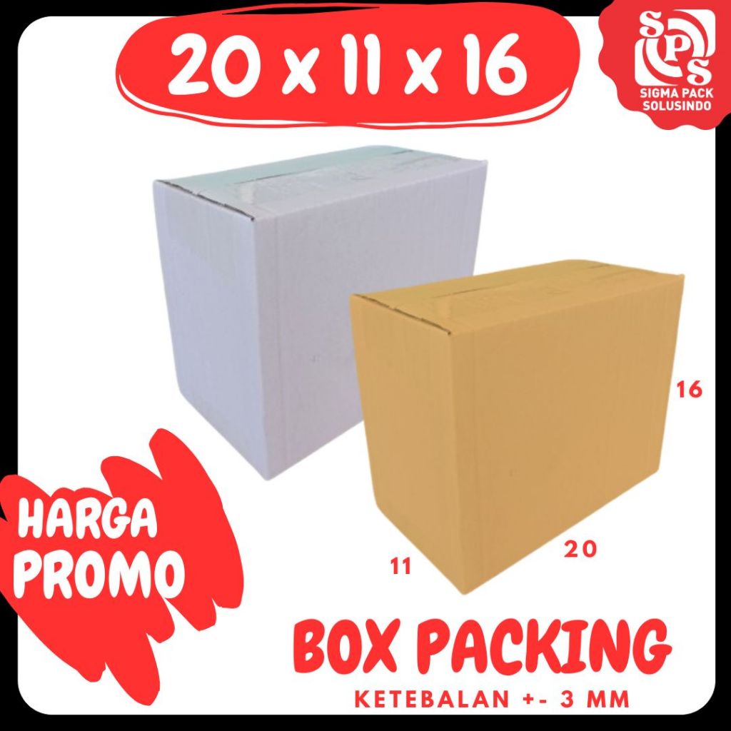 

Box 20x11x16 Kardus A1 Packing Karton Dus Kotak Kemasan kosmetik Souvenir Jamu Sparepart Obat Madu