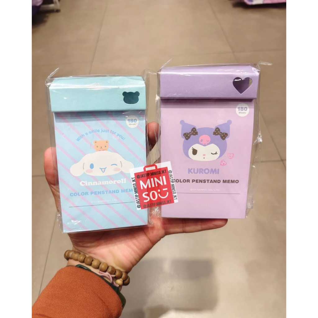 

MINISO x SANRIO Memo Book / Color Penstand Memo (180 Sheets) KUROMI / CINNAMOROLL